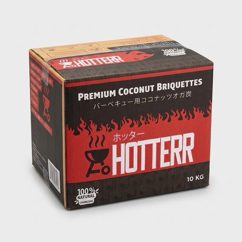 HOTTERR 業務用ココナッツ炭（成型炭）10kg 箱入り